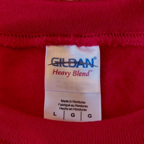 Men's Holiday Crewneck Sweatshirt L Obey Style Red - Picture 4 of 5